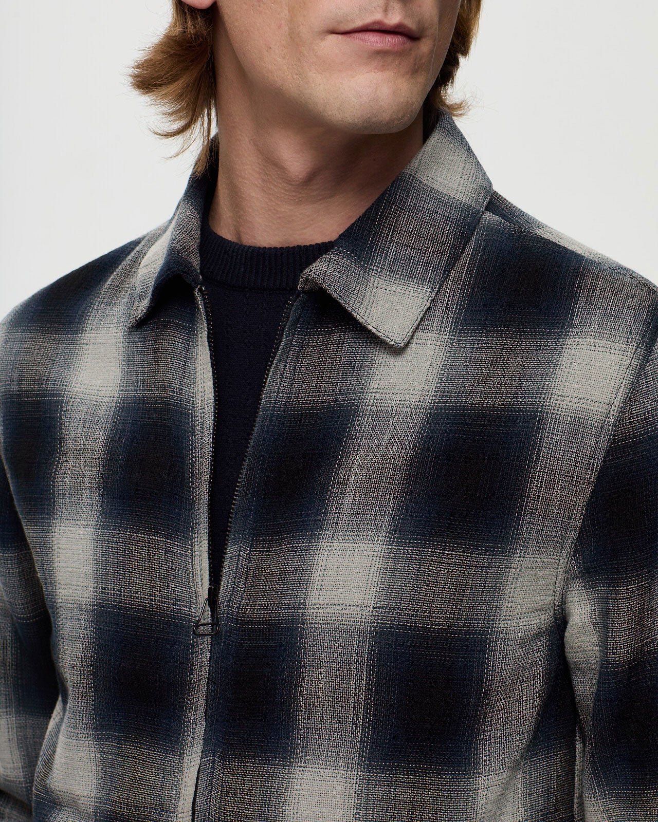 HITCHCOCK Jacket Windowpane Check - Clay/Navy