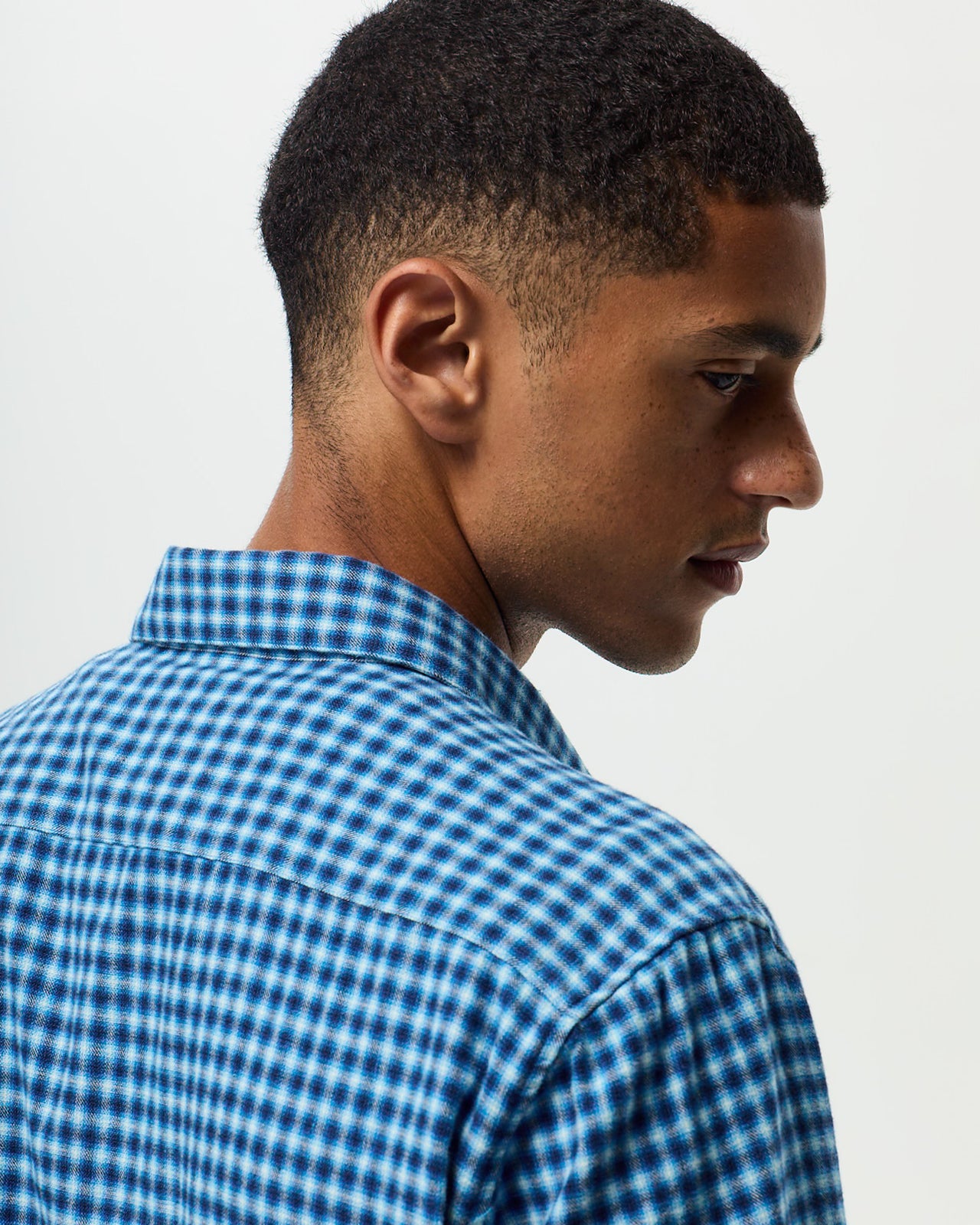CHEYENNE Shirt – Bleu/Ecru