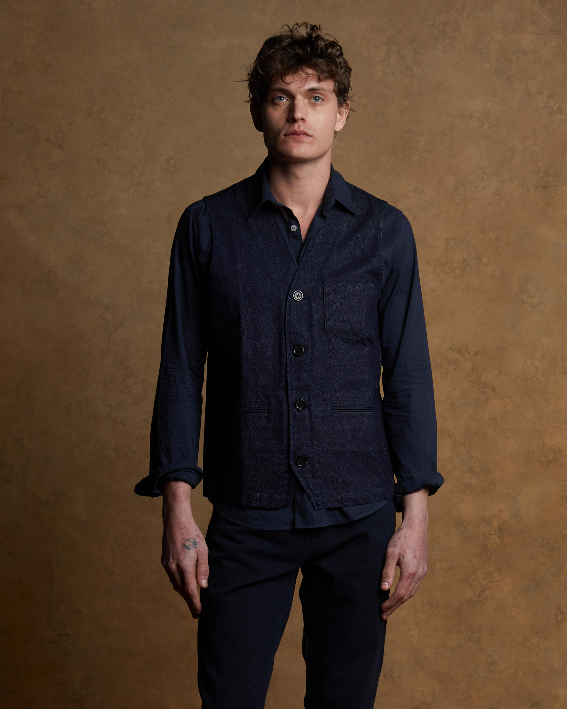 DANIEL Denim Vest - Brut