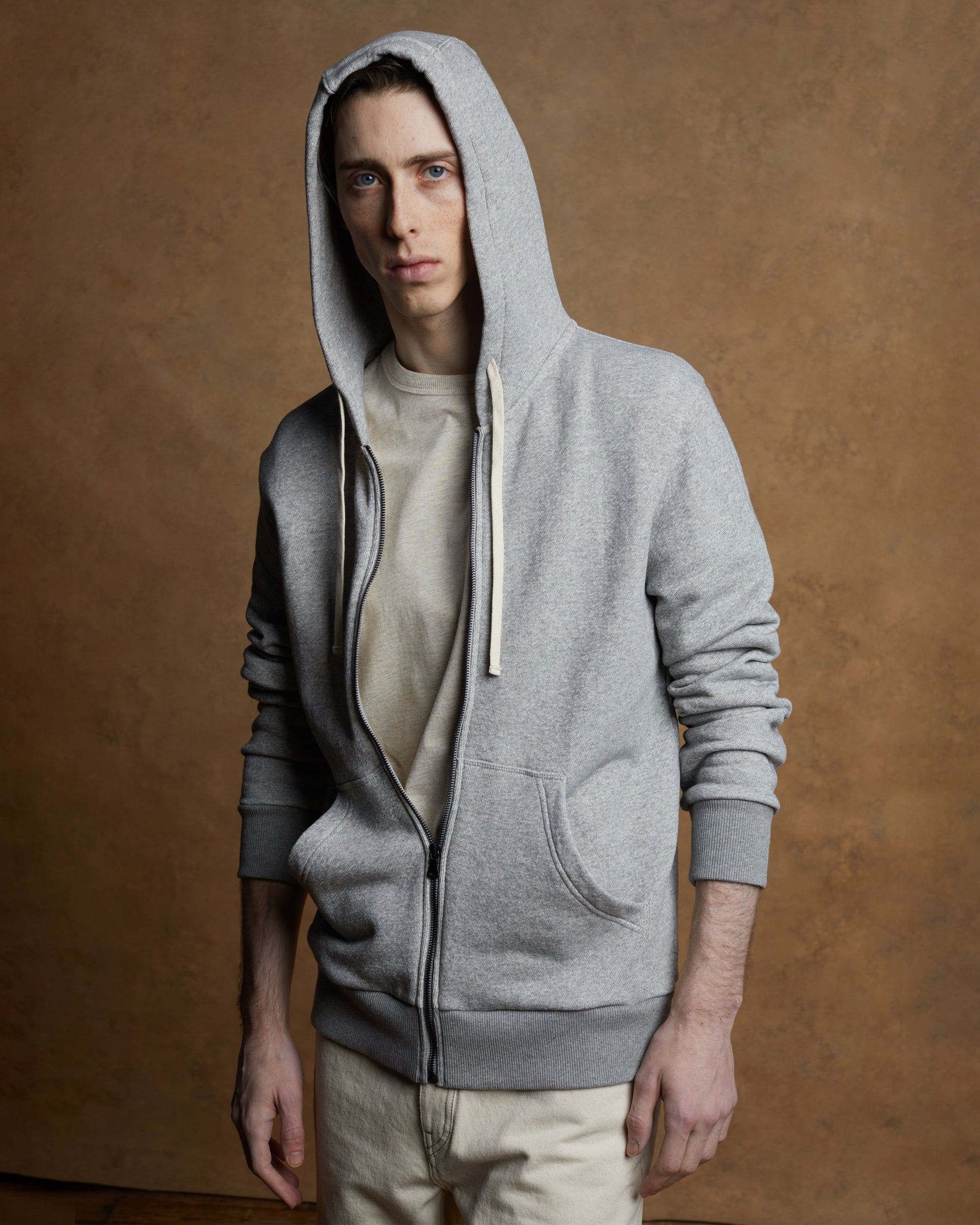 DENZEL Hoodie - Gris chine