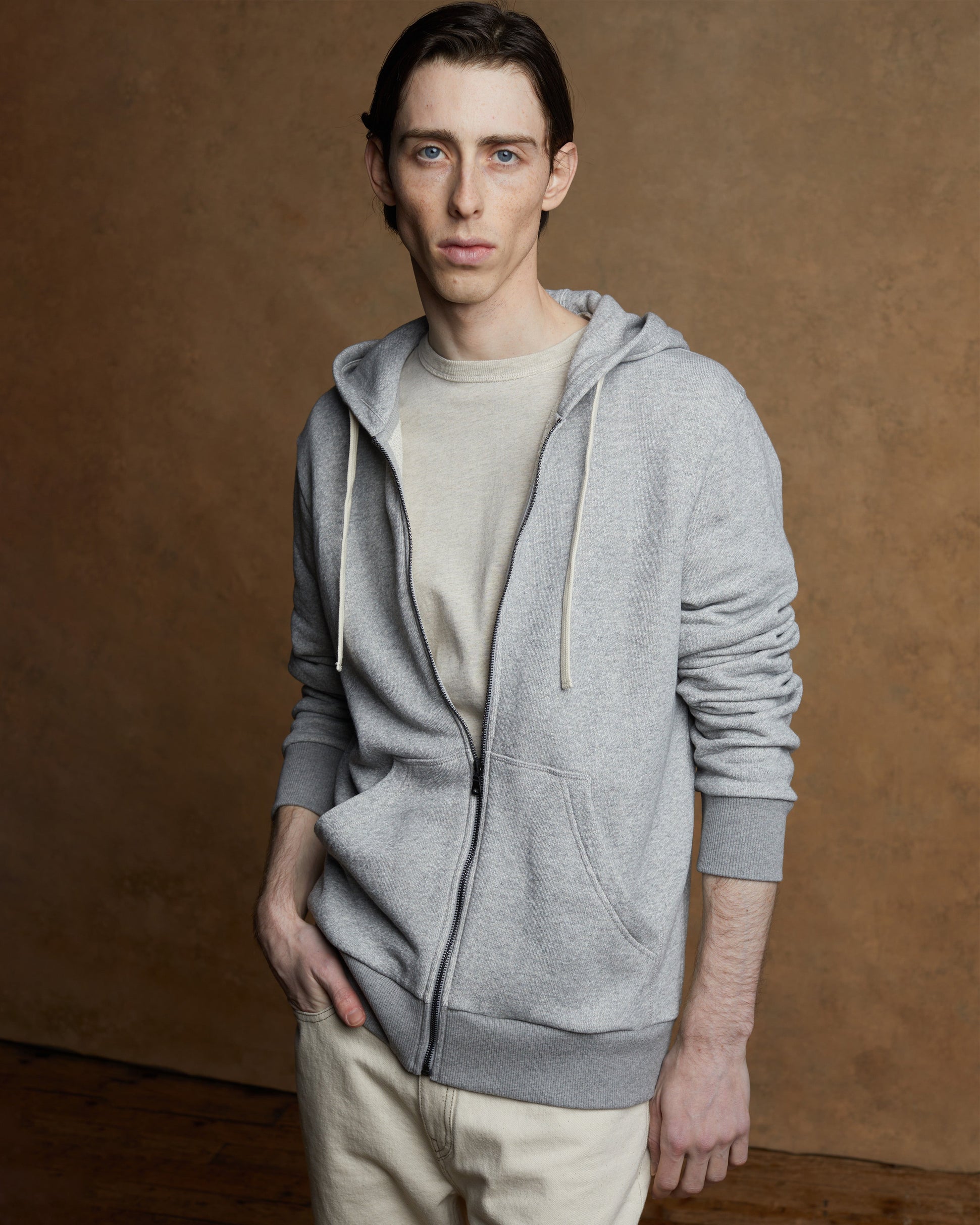 DENZEL Hoodie - Gris chine
