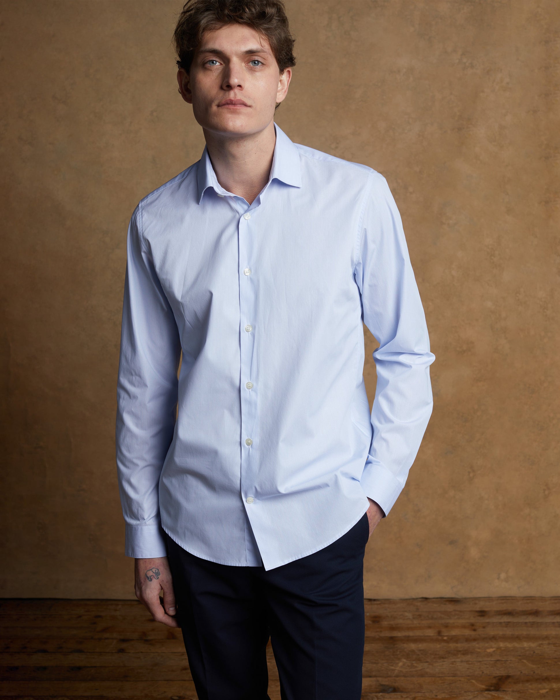FRANCIS Shirt - White/Ciel