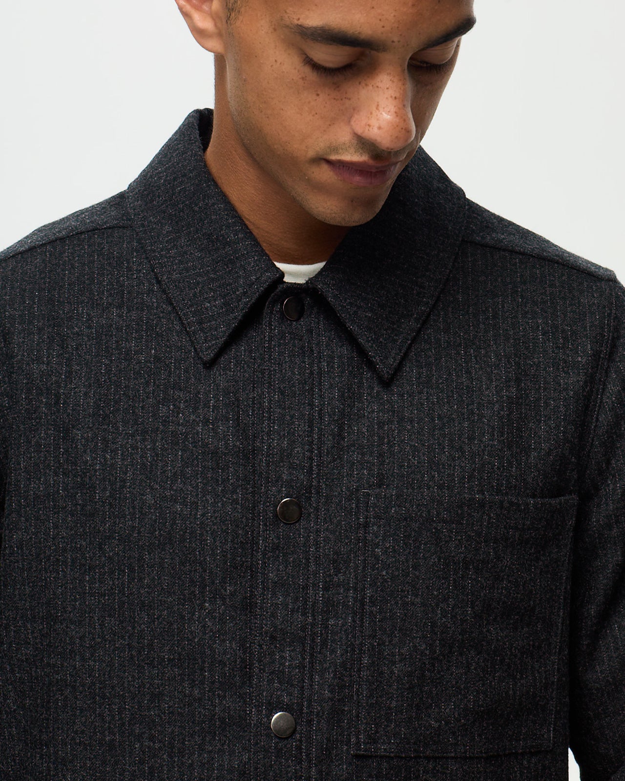 LEONARD Striped Jacket – Grey