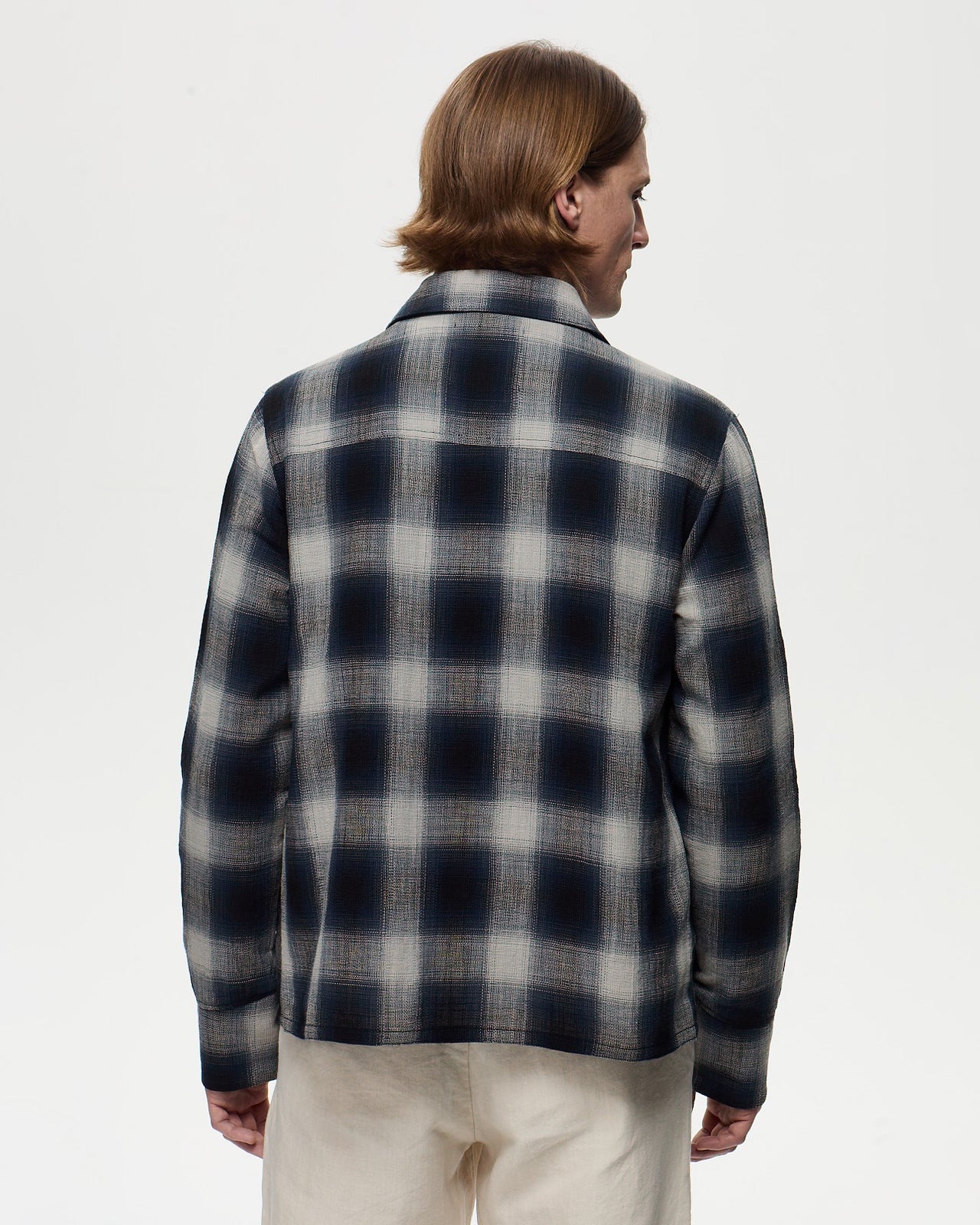 HITCHCOCK Jacket Windowpane Check - Clay/Navy